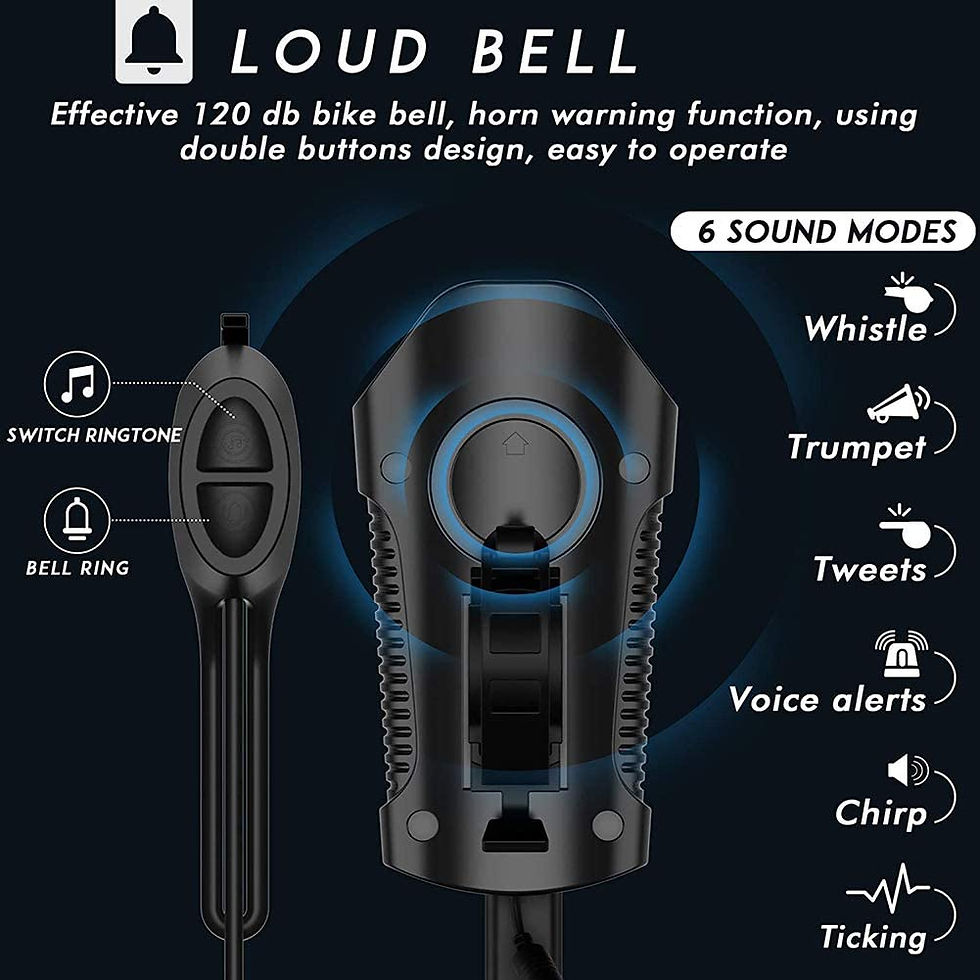 Thumbnail: Smart Usb Rechargeable Front Bicycle Lights For Bicycle With Horn & Signal Light
