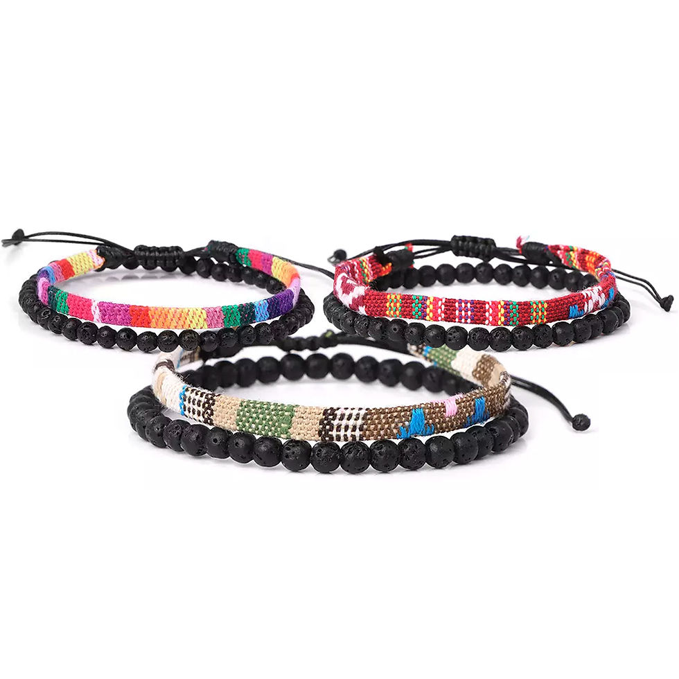 Thumbnail: Mild Vibes Bohemian Lava Stone Bracelet