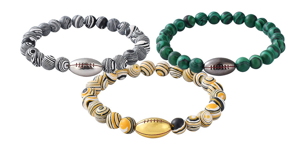 Football Vibes Stone Bracelets
