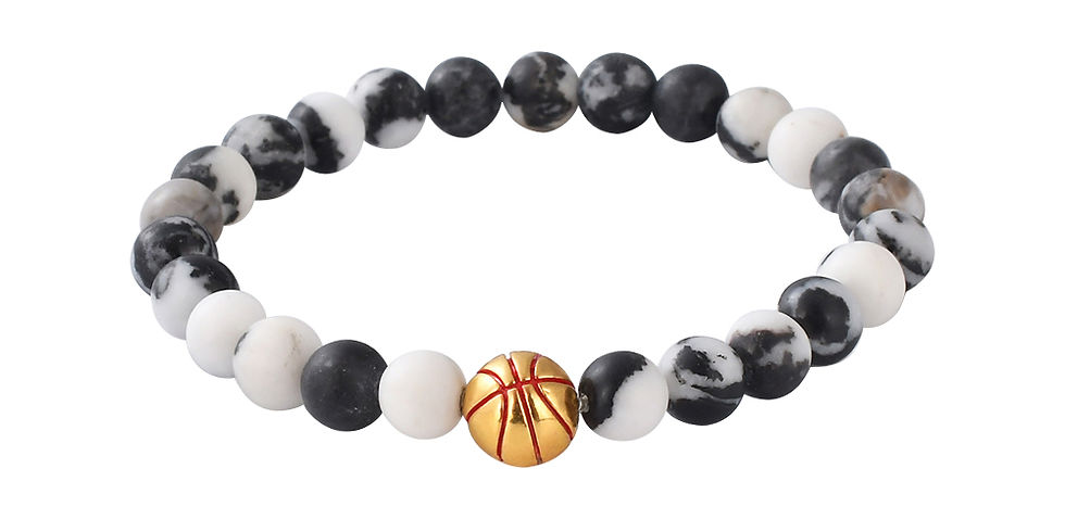 Thumbnail: Beaded Basketball Charm Bracelets