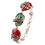 Thumbnail: Floral Crystal Gold Plating Resin Bracelet