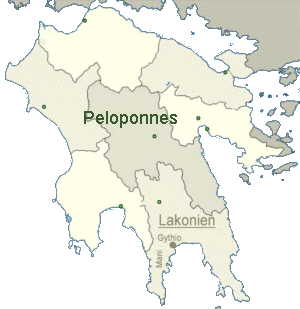 Peloponnes-Karte
