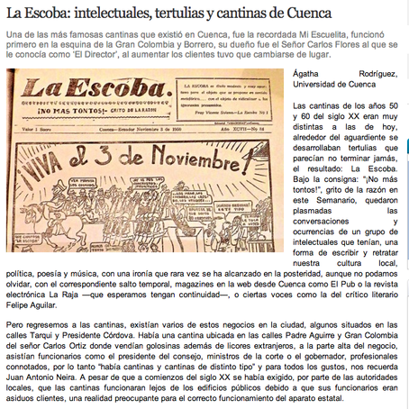 Para recordar a La Escoba