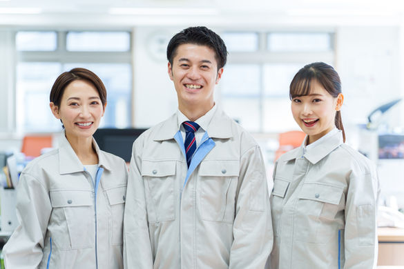 作業服の男女