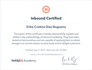 Certificação Inbound Marketing - Hubspot