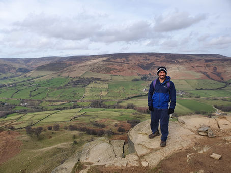 Valley in background of lake district