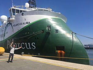 Visiting the Polarcus Alima in port