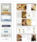 Portfolio layout showing website design and jewelry lookbook.
