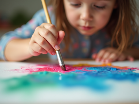 Art therapy for anxious kids using painting to express emotions