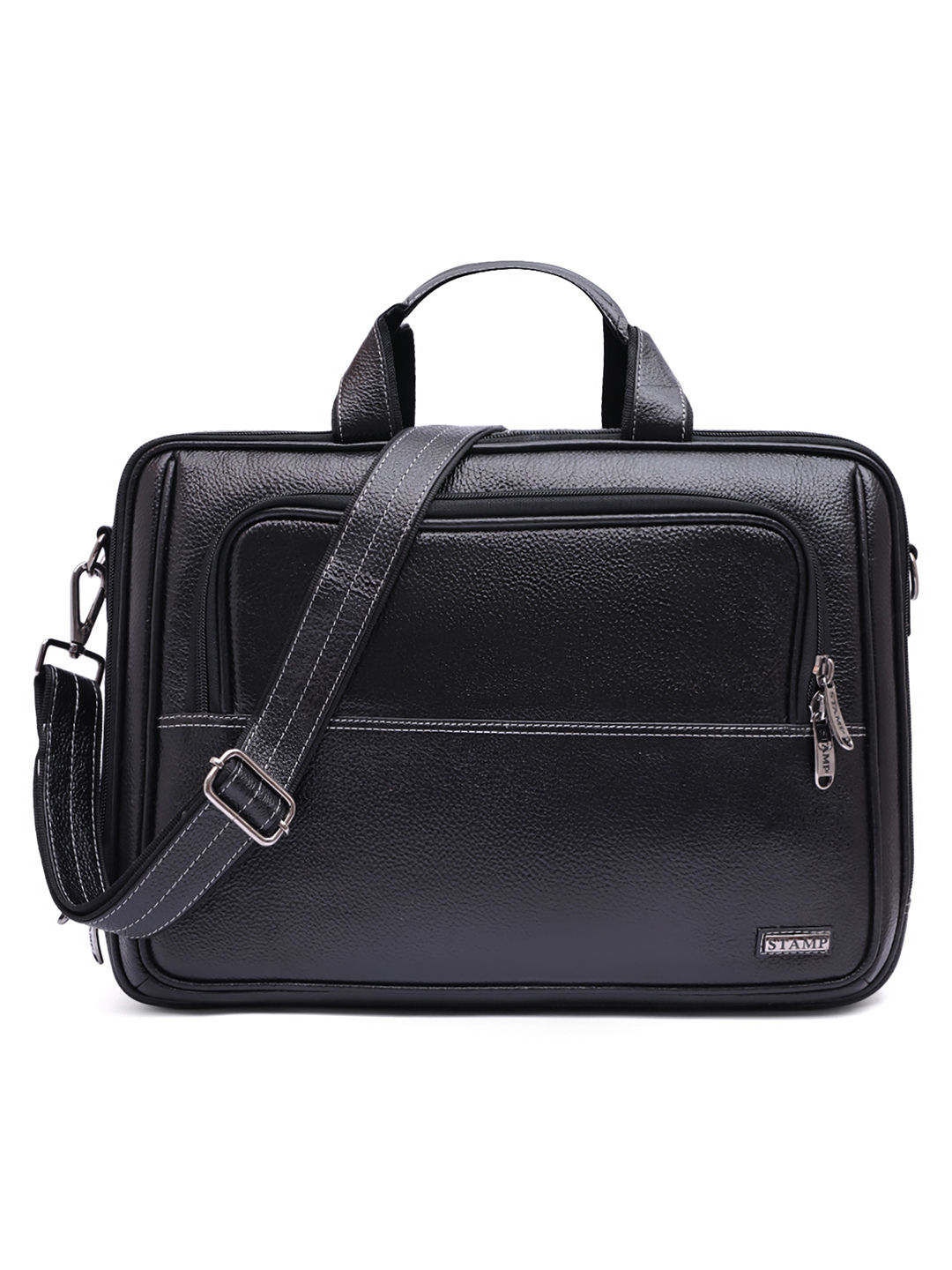 Textured Leather Laptop Bag