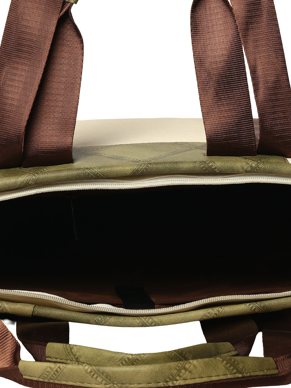 Thumbnail: Pure White With Green Soft Shoulder Bag