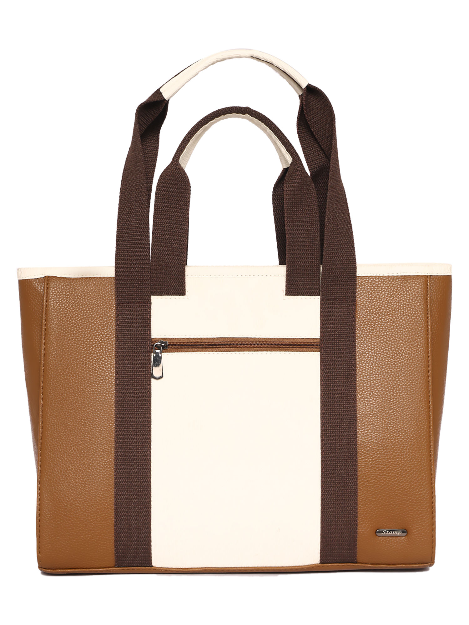 Brown & Green Soft Premium Vegan shoulder bag