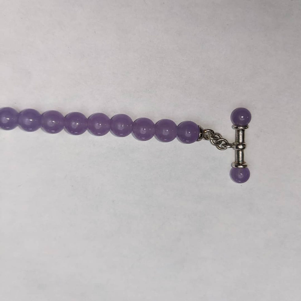 Thumbnail: Lavender Jade Bracelet with Silver Clasp