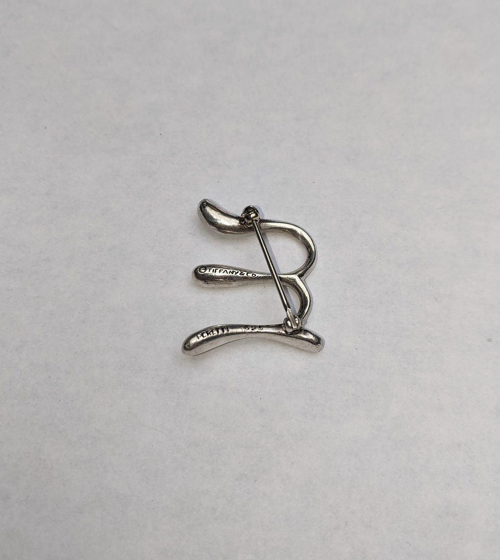 Thumbnail: Tiffany & Co. Sterling Silver M Pin
