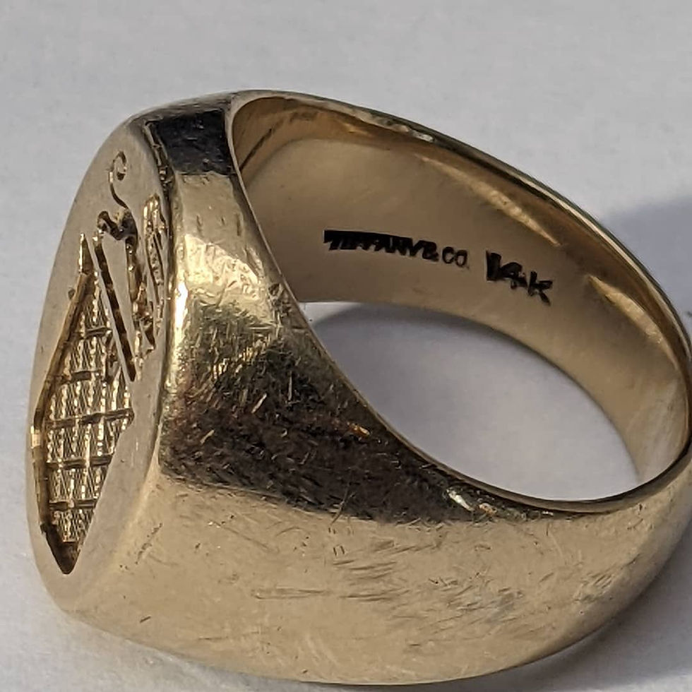 Thumbnail: 14k Tiffany & Co. Yellow Gold Inscribed Ring