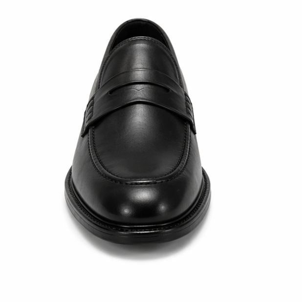 Thumbnail: Black Leather Penny Loafer