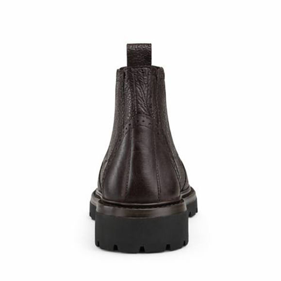 Thumbnail: Brown Brogue Chelsea Leather Boots