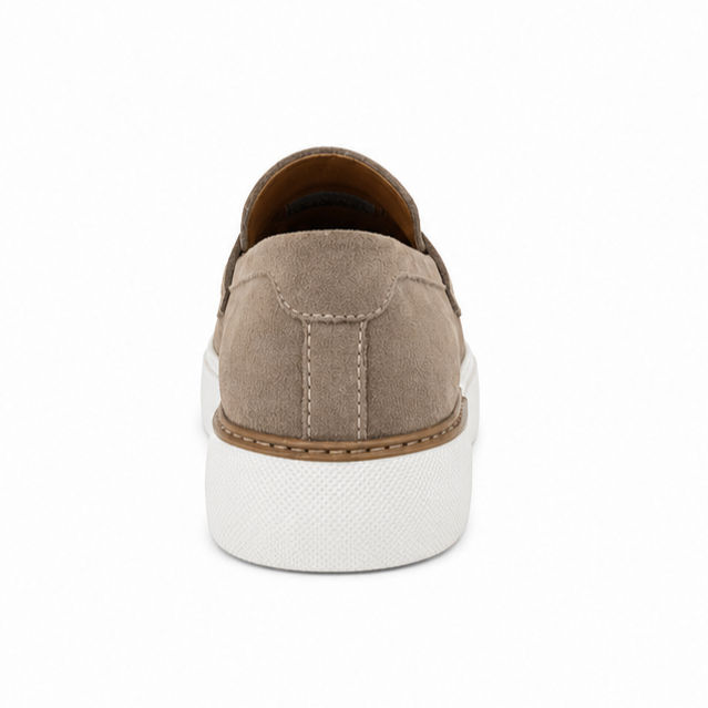 Thumbnail: Beige Suede Penny Loafer Sneaker