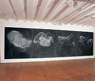 Conversazioni, 2006,  gesso su tavola, 1