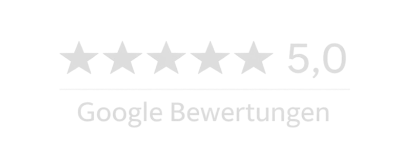 5,0 Sterne Google Bewertungen
