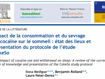 Article Sommeil et Cocaïne dans 𝑴𝒆́𝒅𝒆𝒄𝒊𝒏𝒆 𝒅𝒖 𝑺𝒐𝒎𝒎𝒆𝒊𝒍 