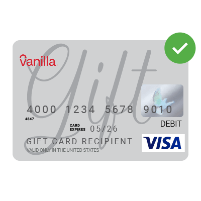 Vanilla Prepaid Visa Gift Card