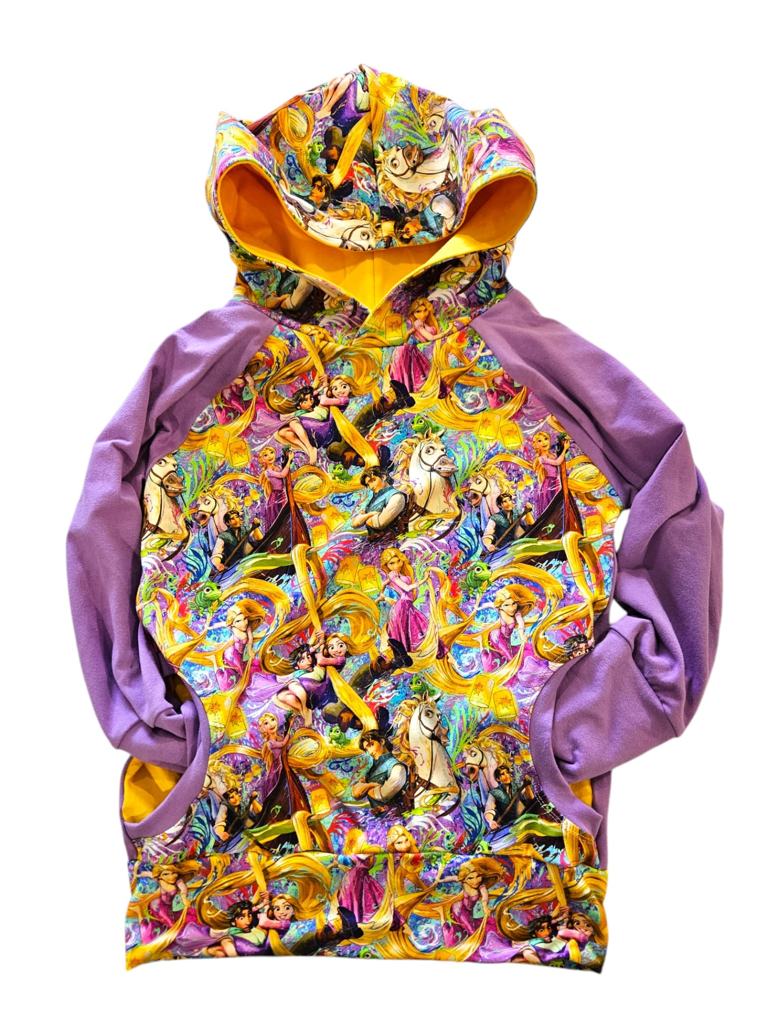 GWM BUNNYHUG HOODIE RAPUNZEL GOLD LILAC ACCENTS 9-12