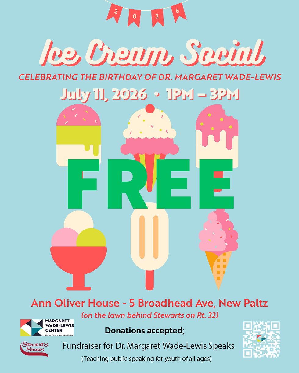 Ice Cream Social July 11, 2026, 1-3pm