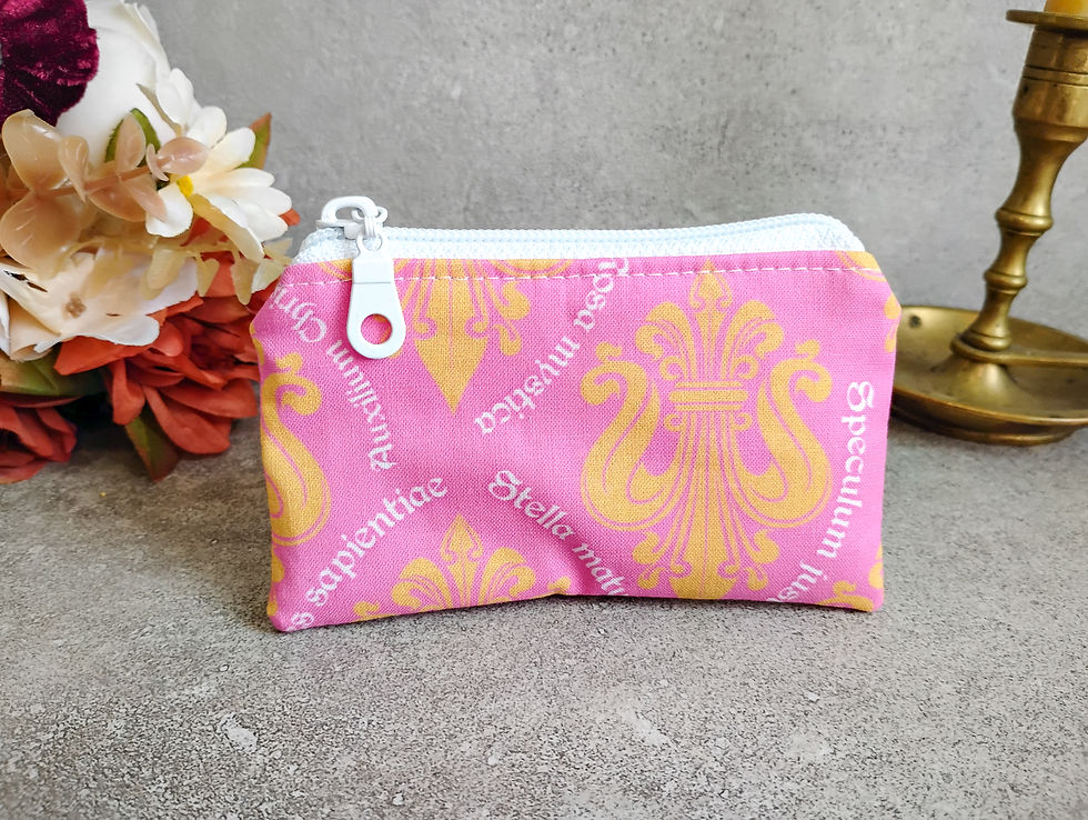 Thumbnail: Fleur De Lis Cotton Rosary Pouch