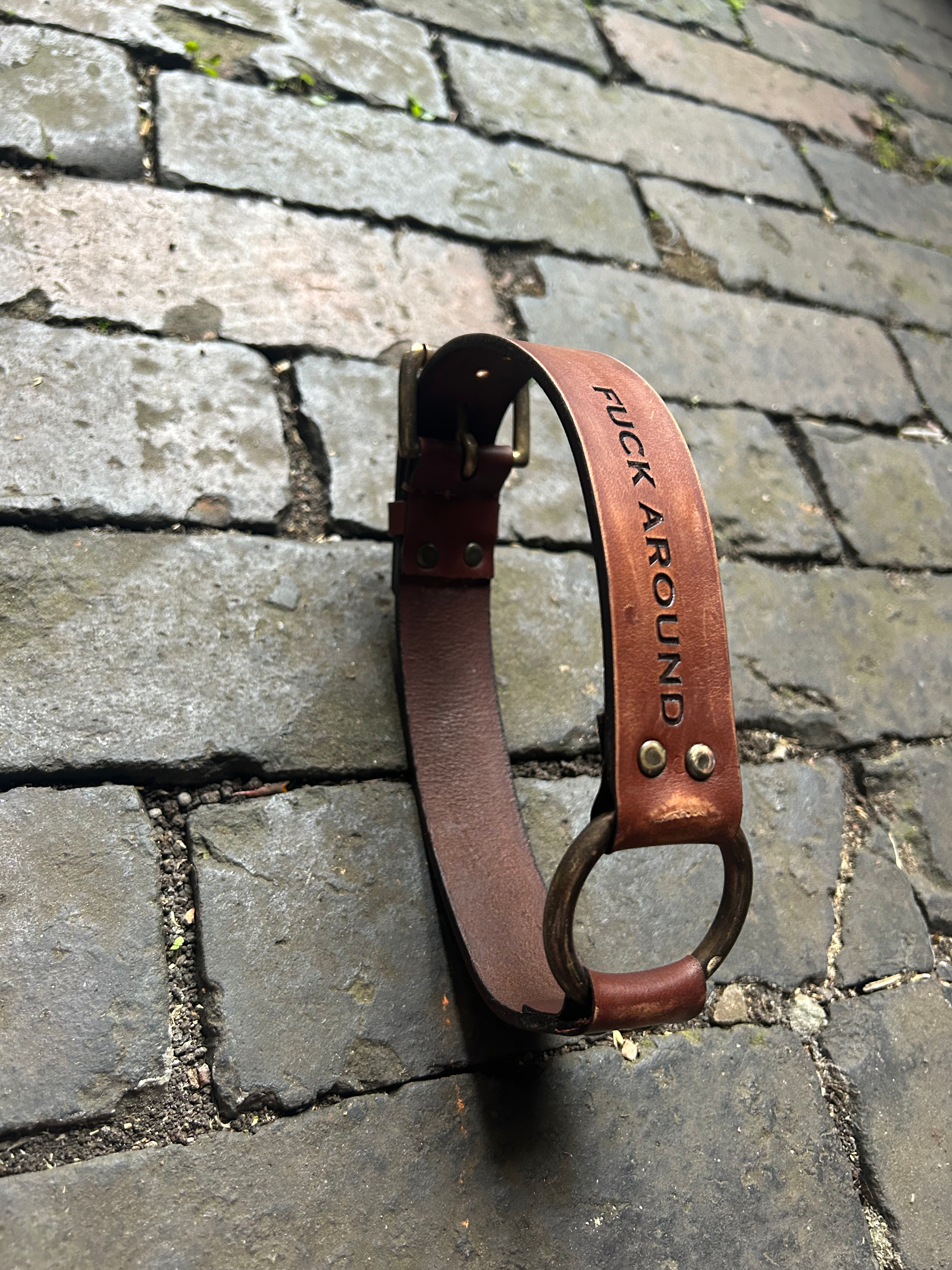 F/A/F/O Distressed O Ring Choker