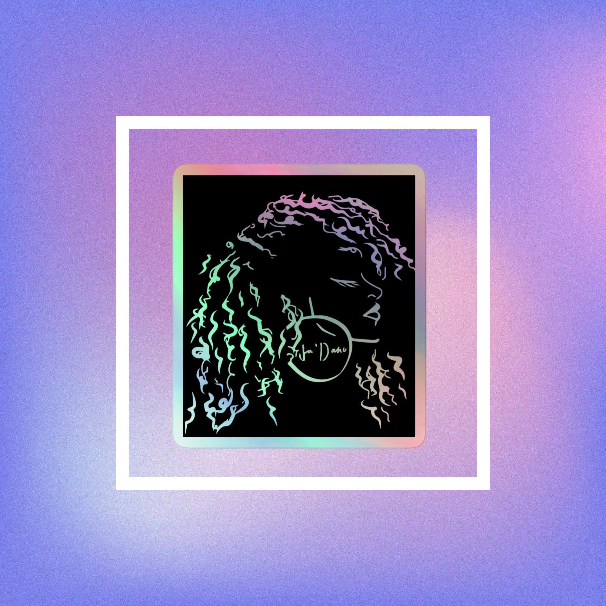 Face of JA'DAKU Holographic stickers