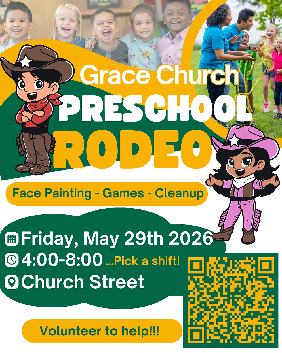 Student Volunteering Opportunity - Grace Church Preschool Rodeo