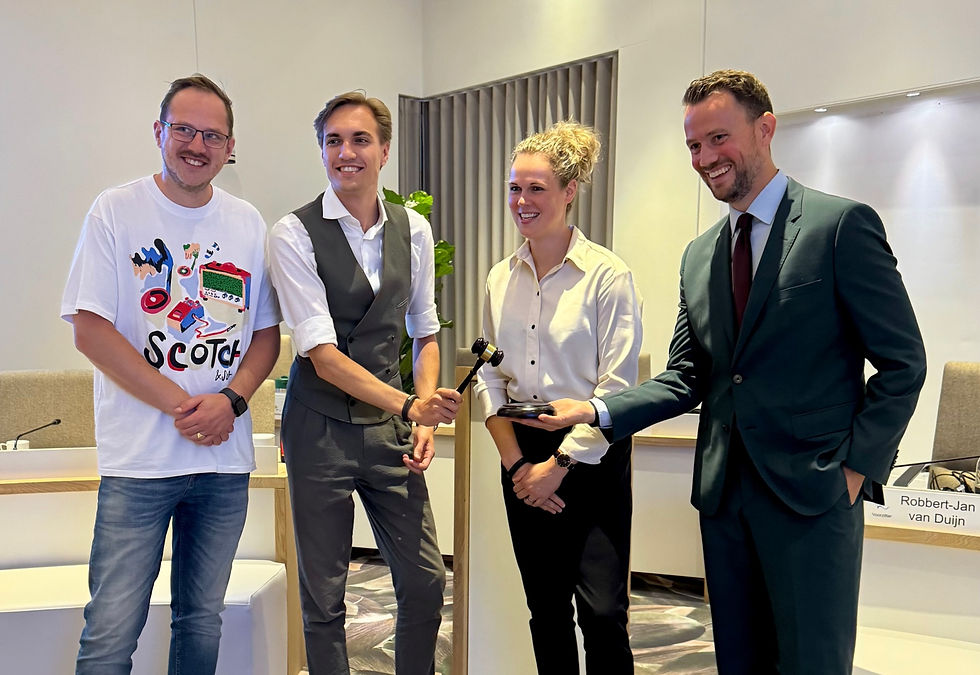 Matthijs - Jop - Laura - Burgemeester Robbert-Jan