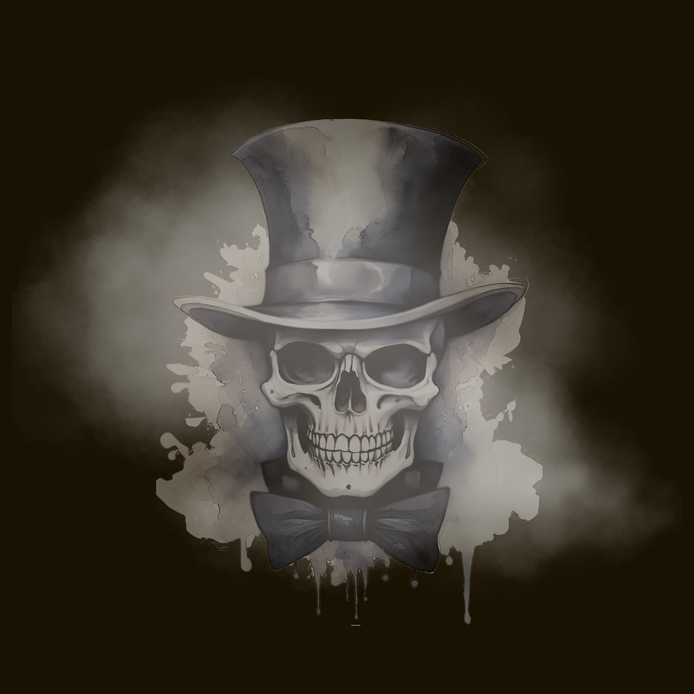 Thumbnail: Grunge skull and wings unisex tee shirt