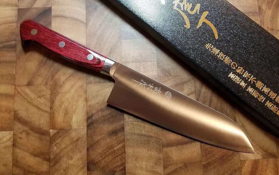 Thumbnail: Takamura Migaki 170mm Japanese Santoku Knife - R2 Powdered Steel