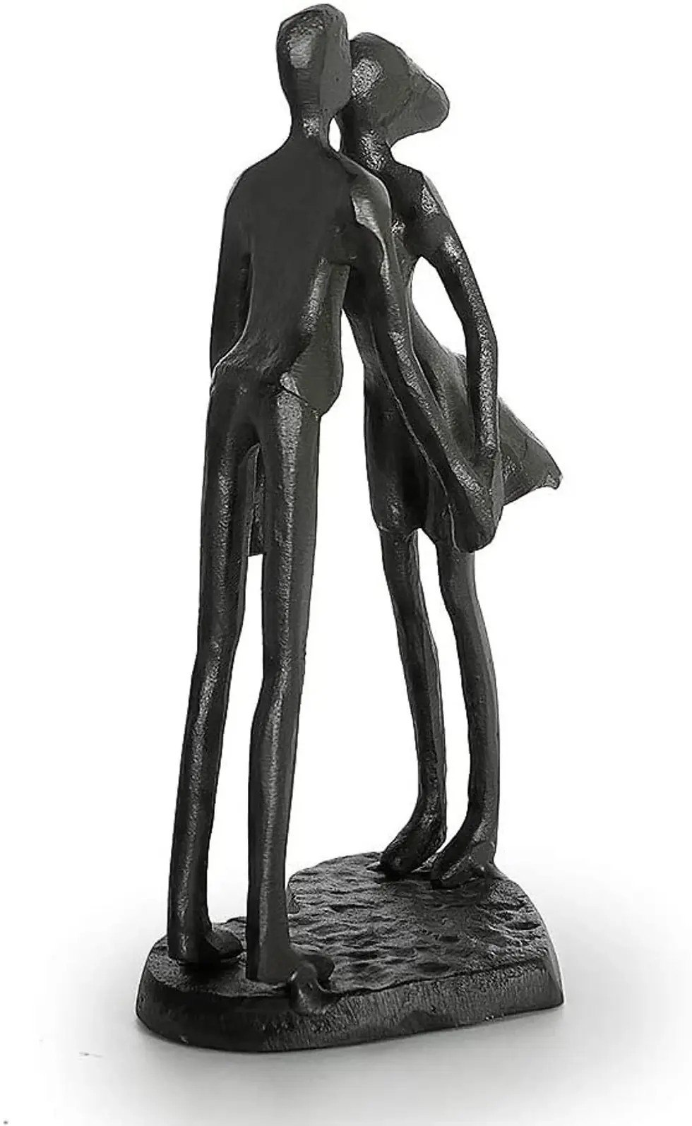 Thumbnail: Affectionate Heart Couple Kissing Sculpture Solid Metal Cast Iron