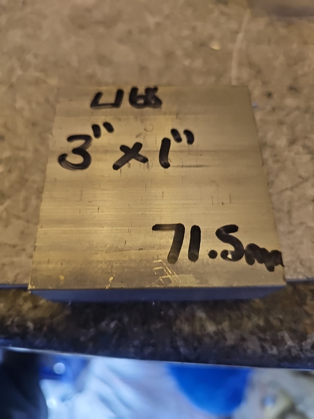 L168 Aluminium oblong  3" x 1"