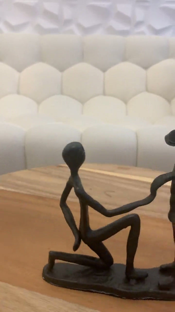 Thumbnail: Marriage Proposal Metal Sculpture of Love Handmade