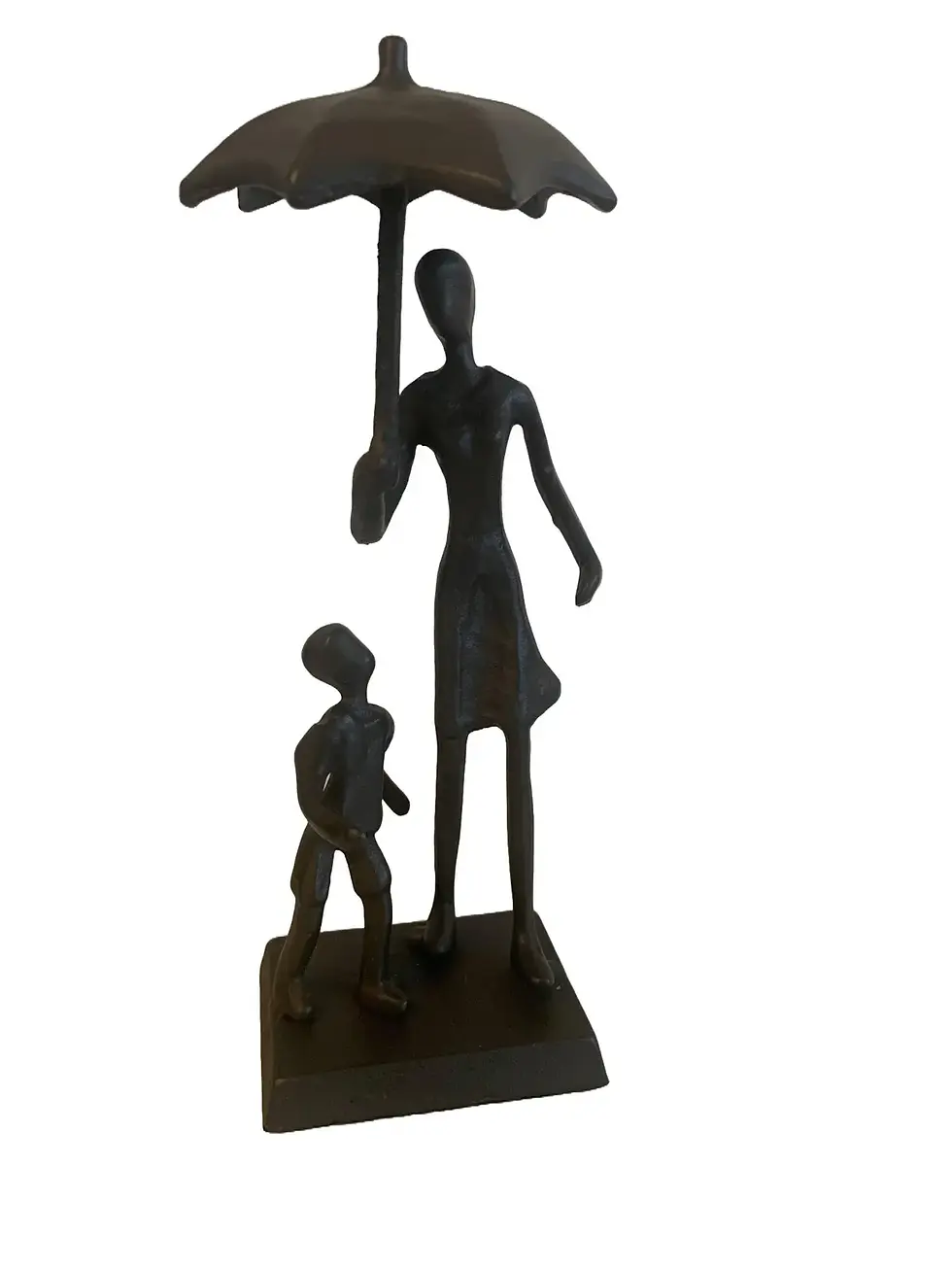 Thumbnail: Mother with child solid metal sculpture school run A Loving mom son fun childhoo
