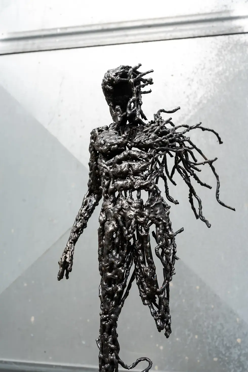 Thumbnail: Echo - Human figure metal sculpture: Entirely hand-crafted and welded