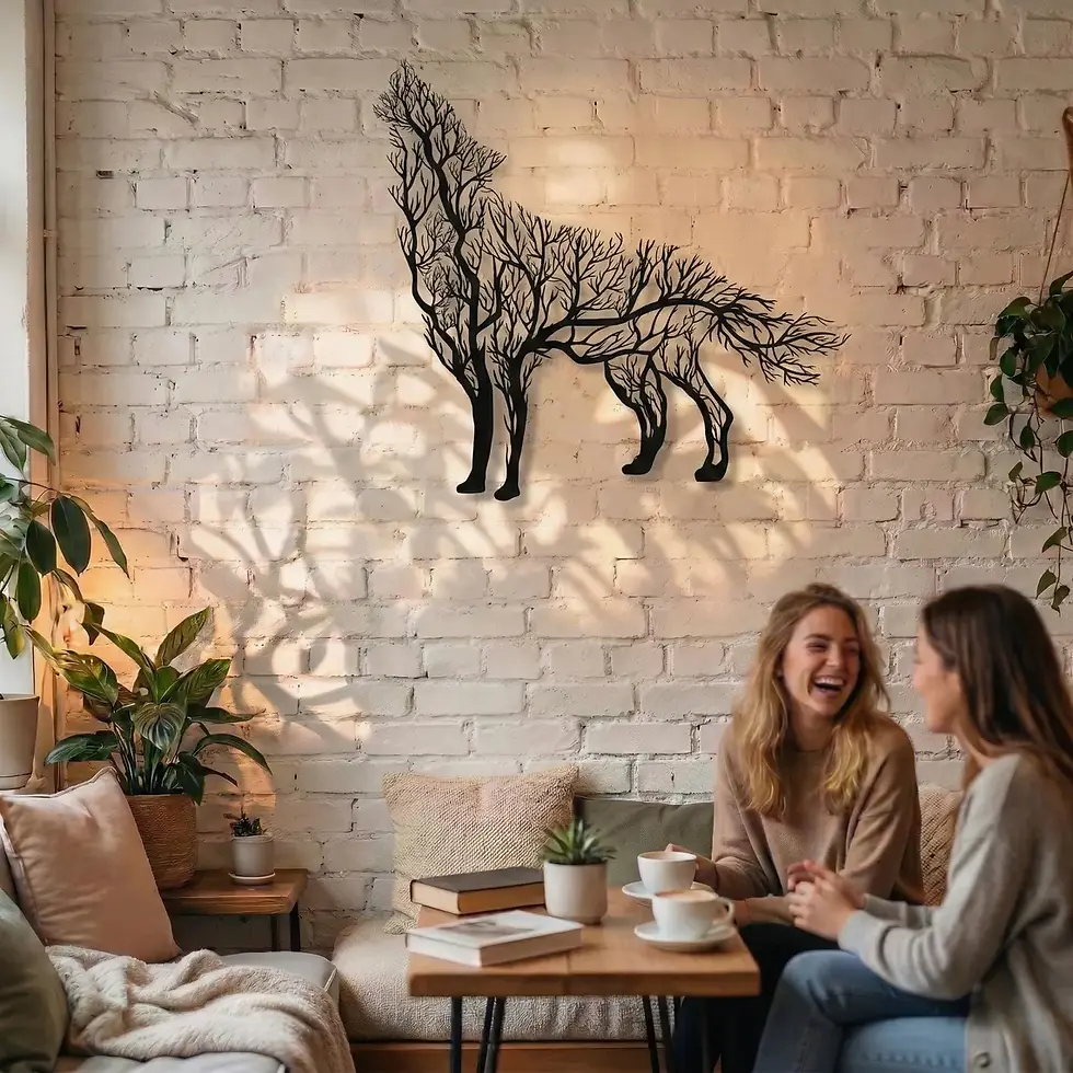 Thumbnail: Tree Wolf Metal Wall Art