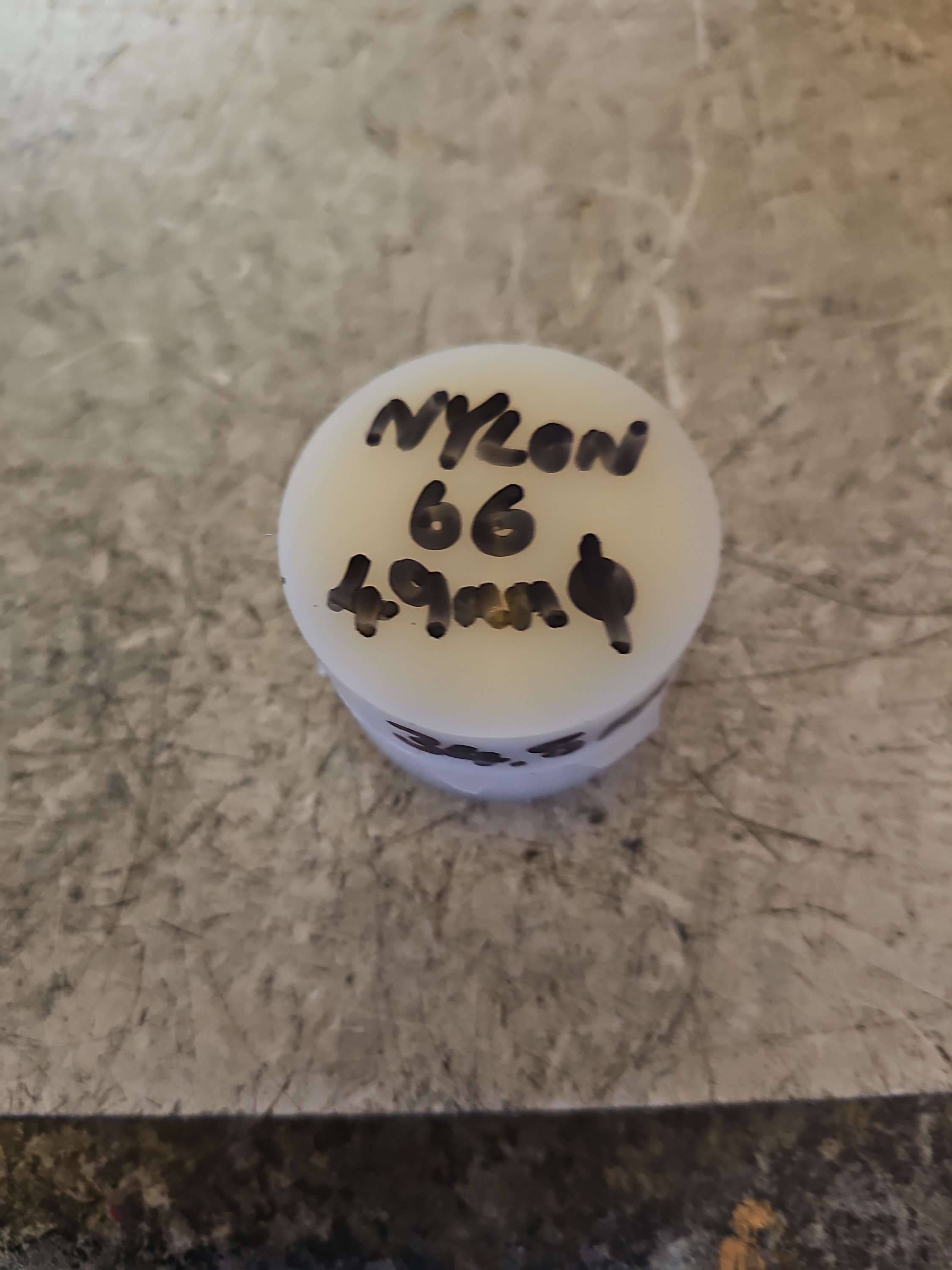 10 X Nylon 66 Natural 49mm dia