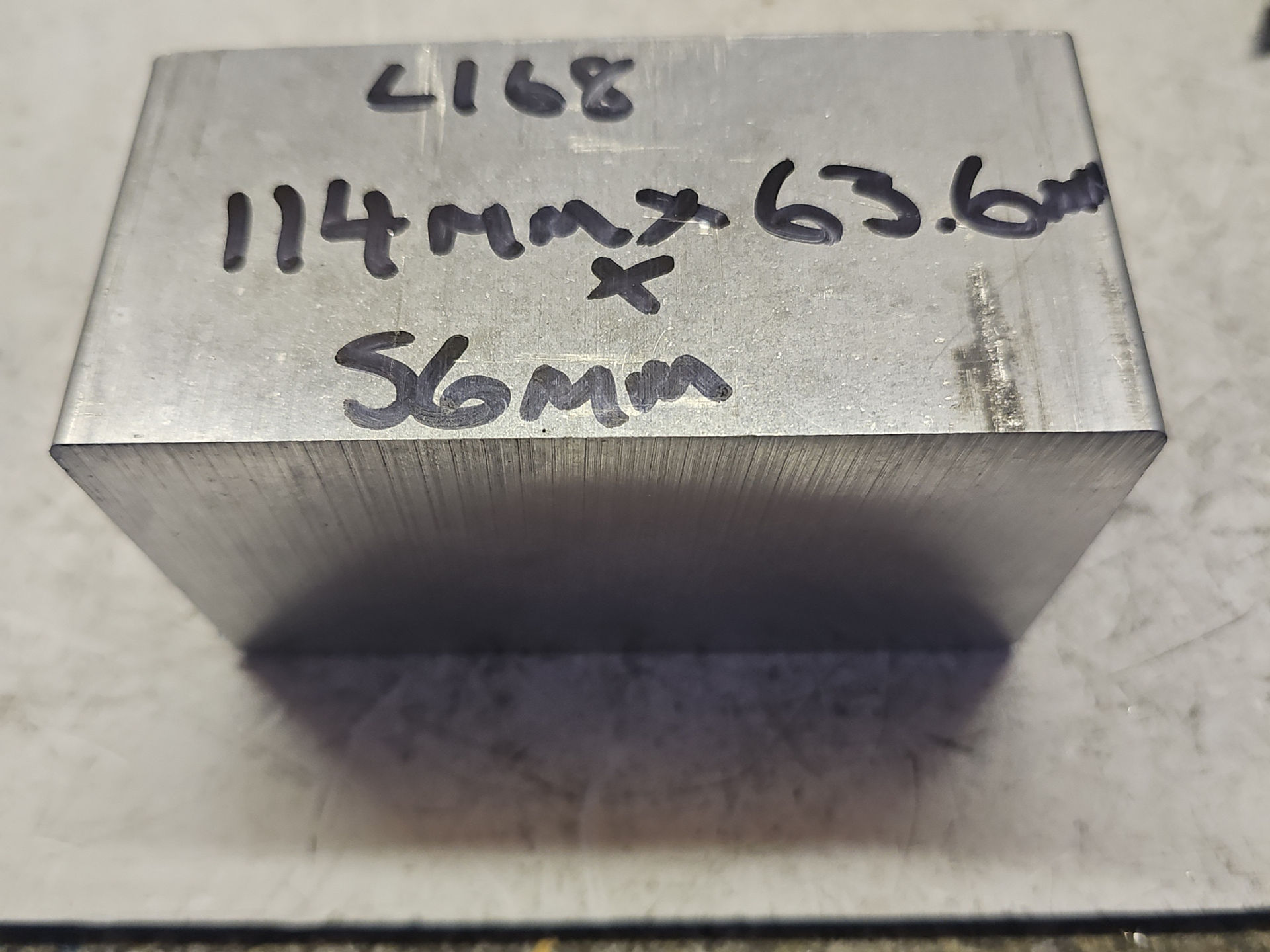  Aluminuim oblong  billet 114mm x 63.6mm
