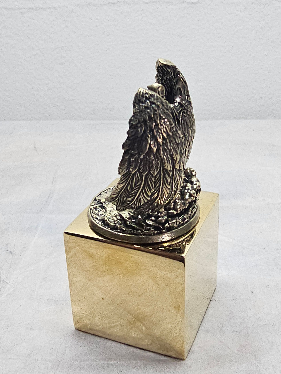 Thumbnail: Archangel with spread wings brass with a brass or aluminium Base