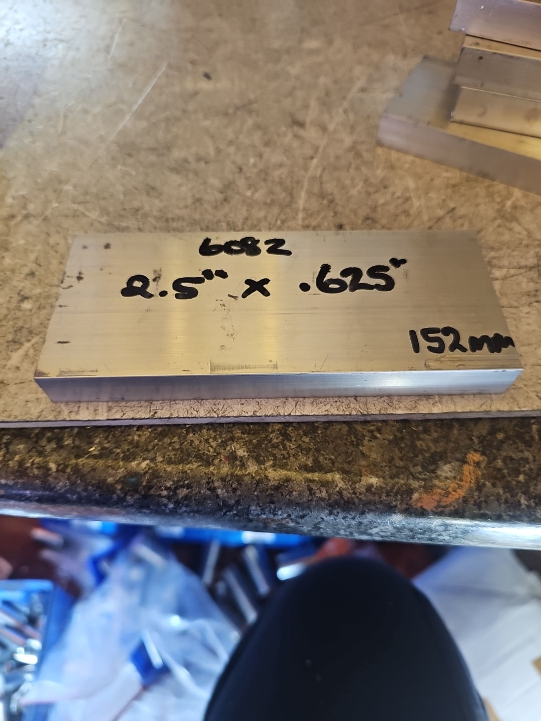 6082 Aluminium  billet block 2.5" x 0.625"