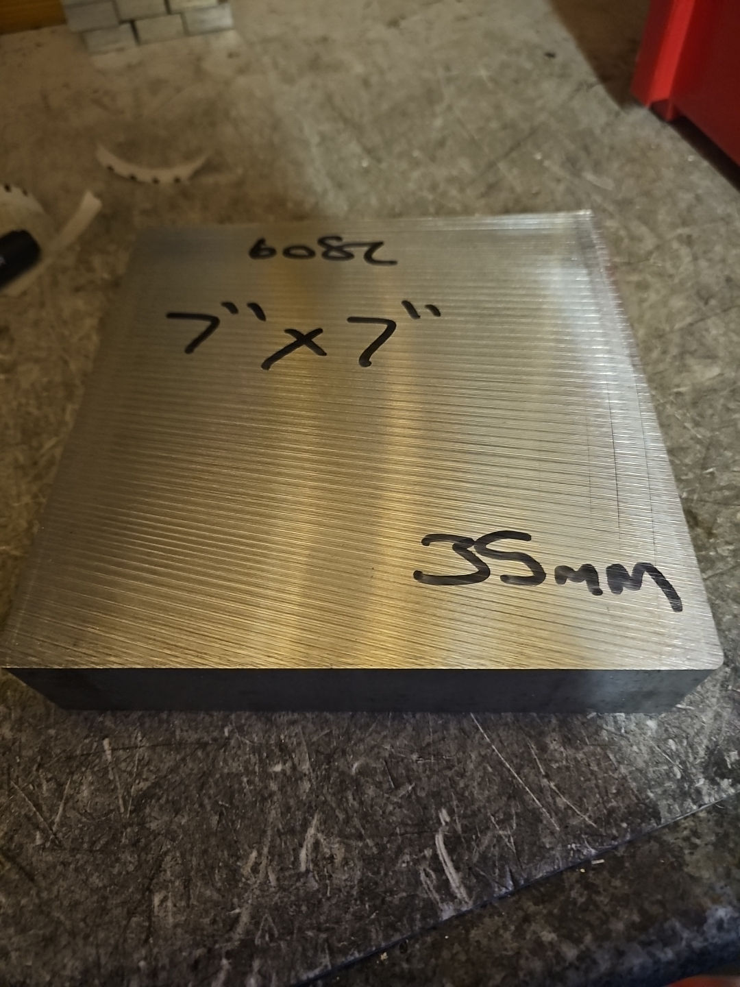 6082 Aluminium bar 7" x 7"