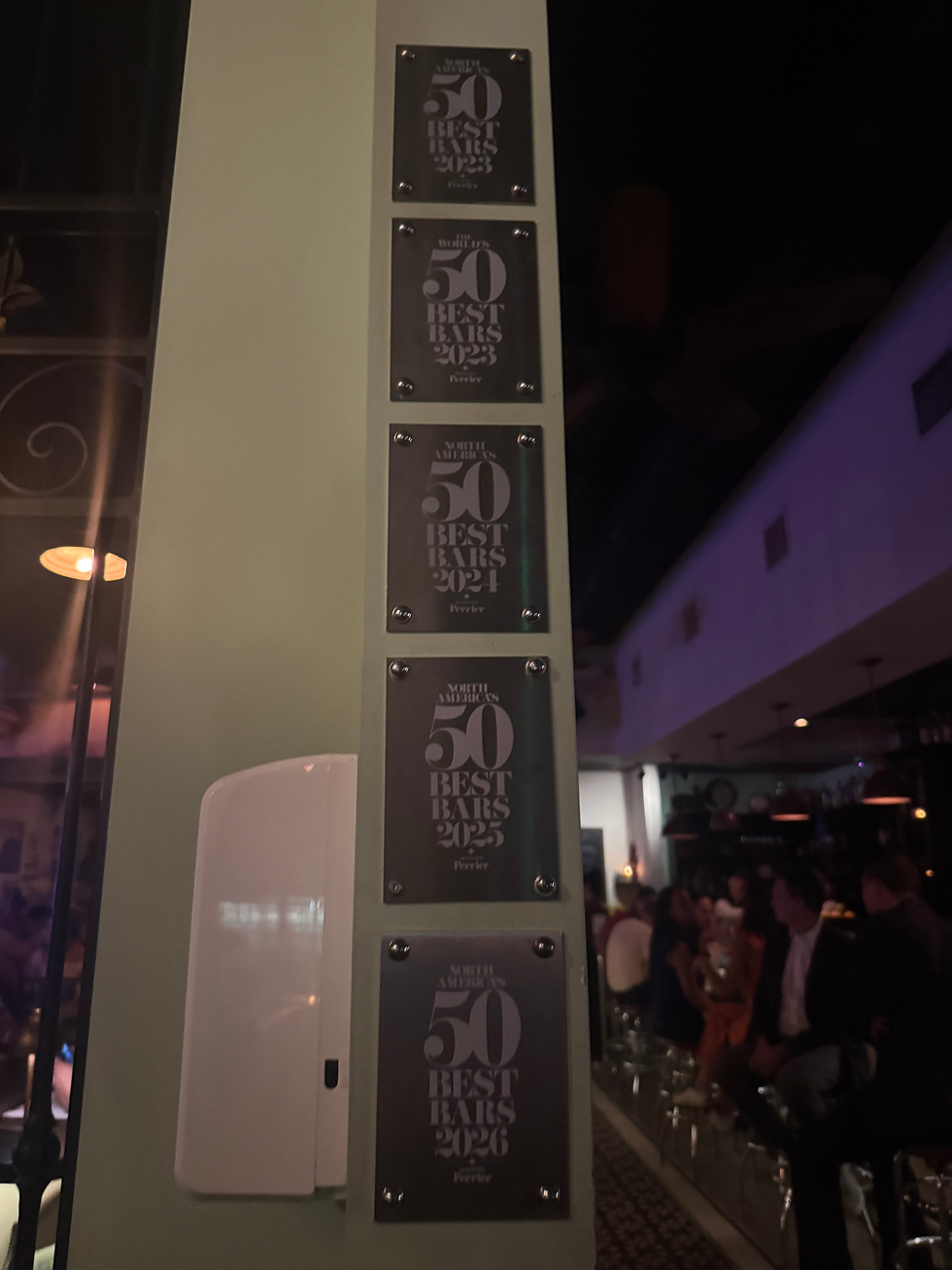 multiple 50 best bars award