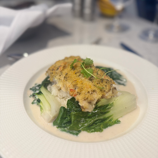 crusted fish with bok choy