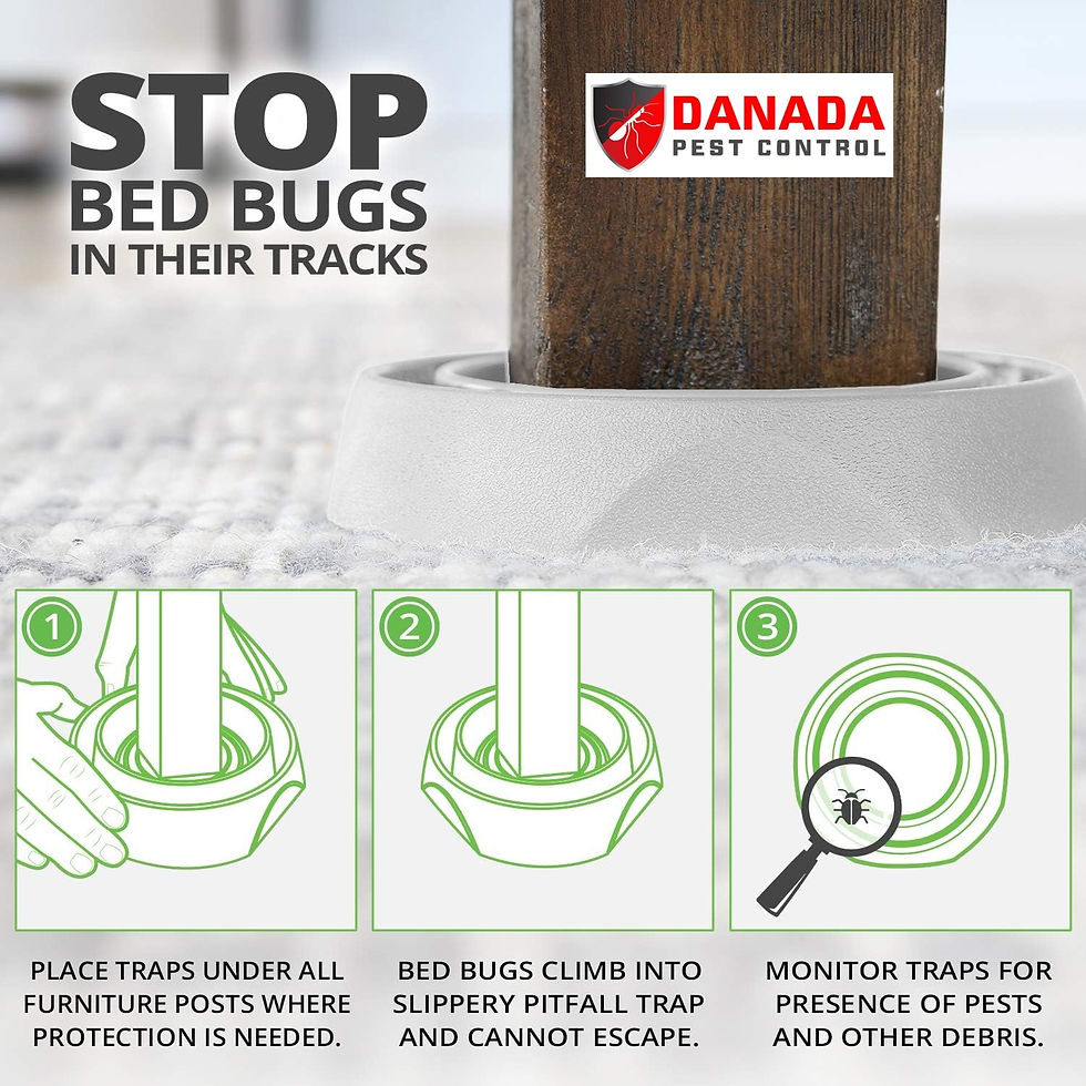 Thumbnail: Bed bug trap instructions from Danada Pest Control: Stop bed bugs in their tracks.