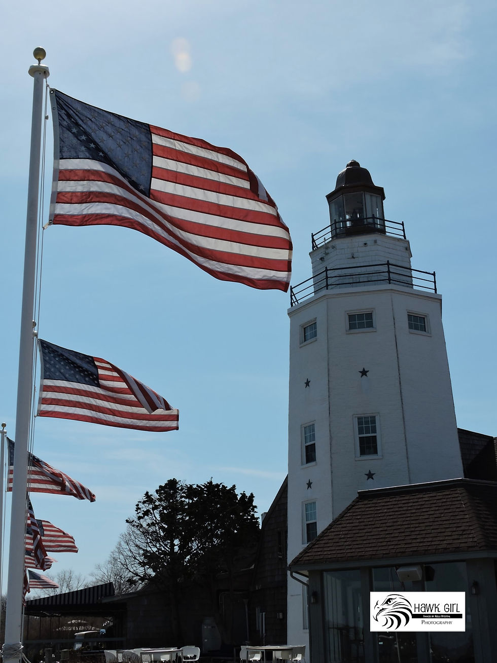 Montauk Yacht Club Light & Flags wm